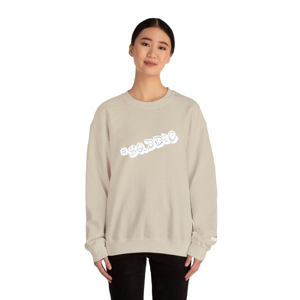 Cloud Script Crewneck Sweatshirt — White Script Logo Cozy Pullover - 314 Originals