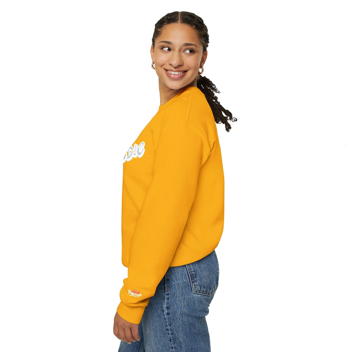 Cloud Script Crewneck Sweatshirt — White Script Logo Cozy Pullover - 314 Originals
