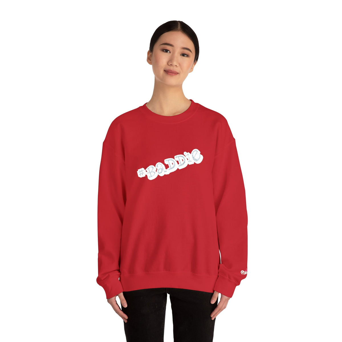 Cloud Script Crewneck Sweatshirt — White Script Logo Cozy Pullover - 314 Originals