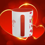Cupid Love Coffee Mug – Pink or Red Interior, 'LOVE' Heart Design (11/15oz) - 314 Originals