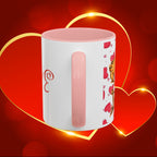 Cupid Love Coffee Mug – Pink or Red Interior, 'LOVE' Heart Design (11/15oz) - 314 Originals