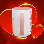 Cupid Love Coffee Mug – Pink or Red Interior, 'LOVE' Heart Design (11/15oz) - 314 Originals