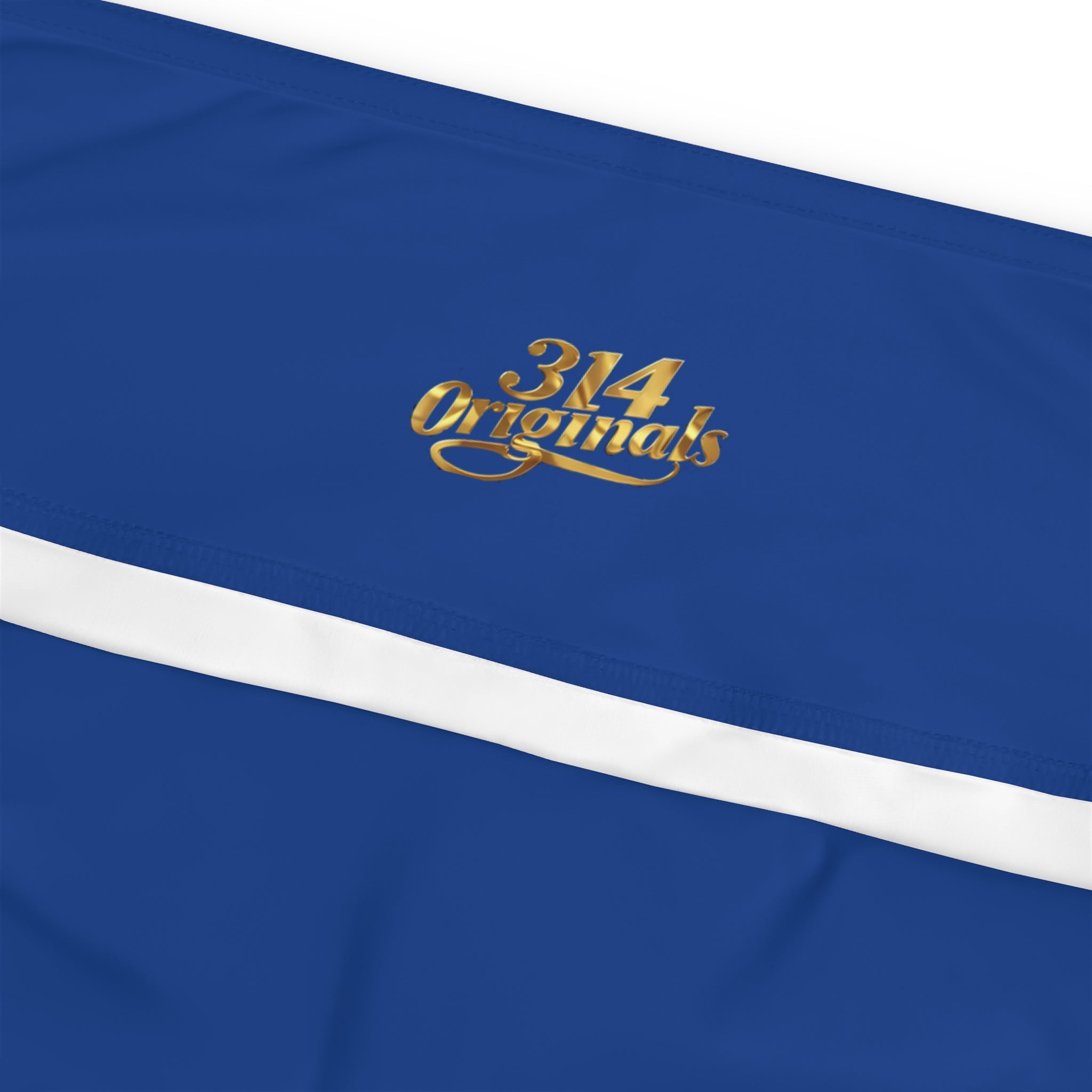 Dark Blue Plus Size Leggings — Subtle Side Script Graphic, Comfortable Everyday Activewear - 314 Originals