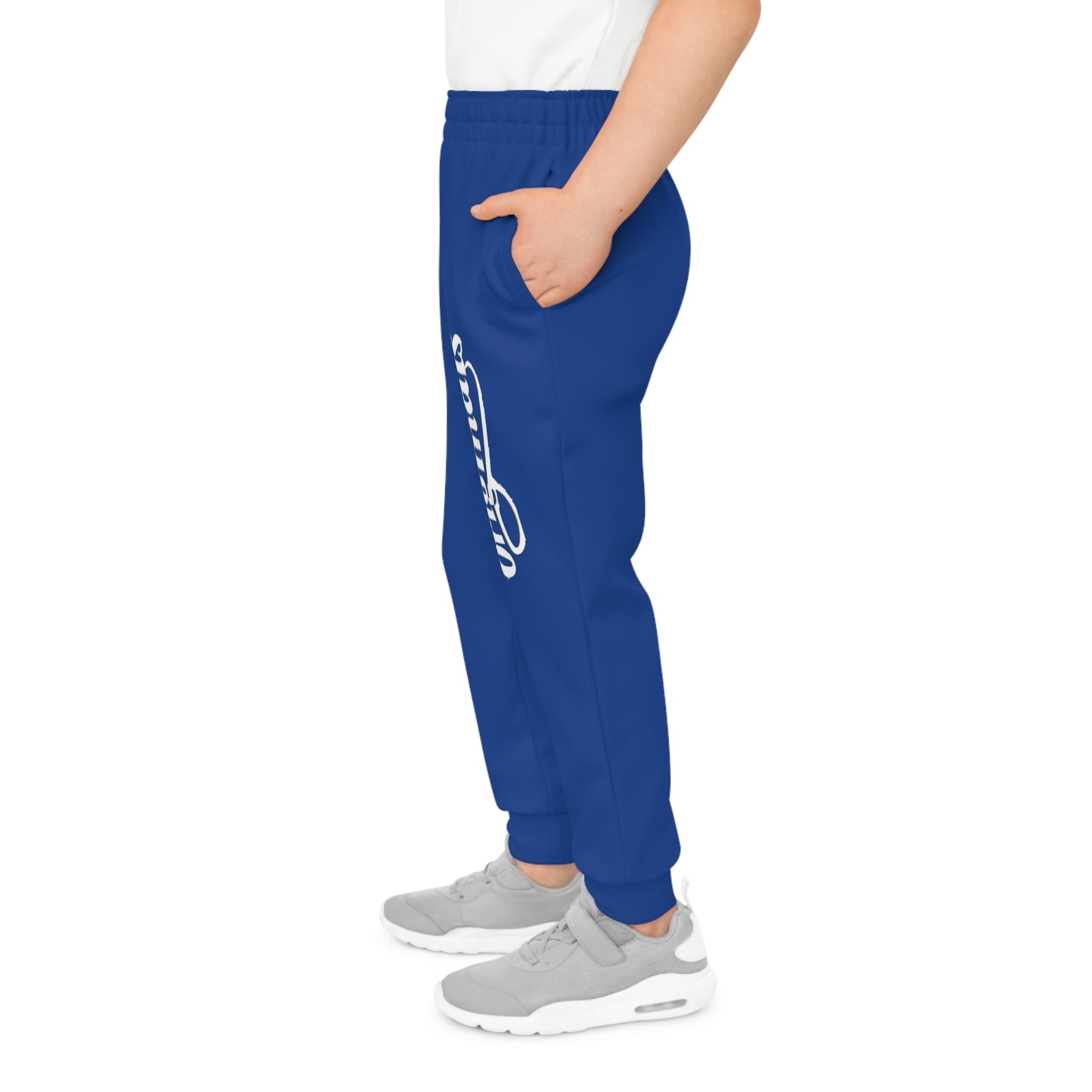 Dark Blue Youth Joggers with 314 Originals Side Graphic — Kids Athletic Sweatpants - 314 Originals