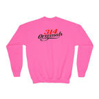 "DOPE" Red Varsity Graphic Youth Crewneck Sweatshirt - 314 Originals