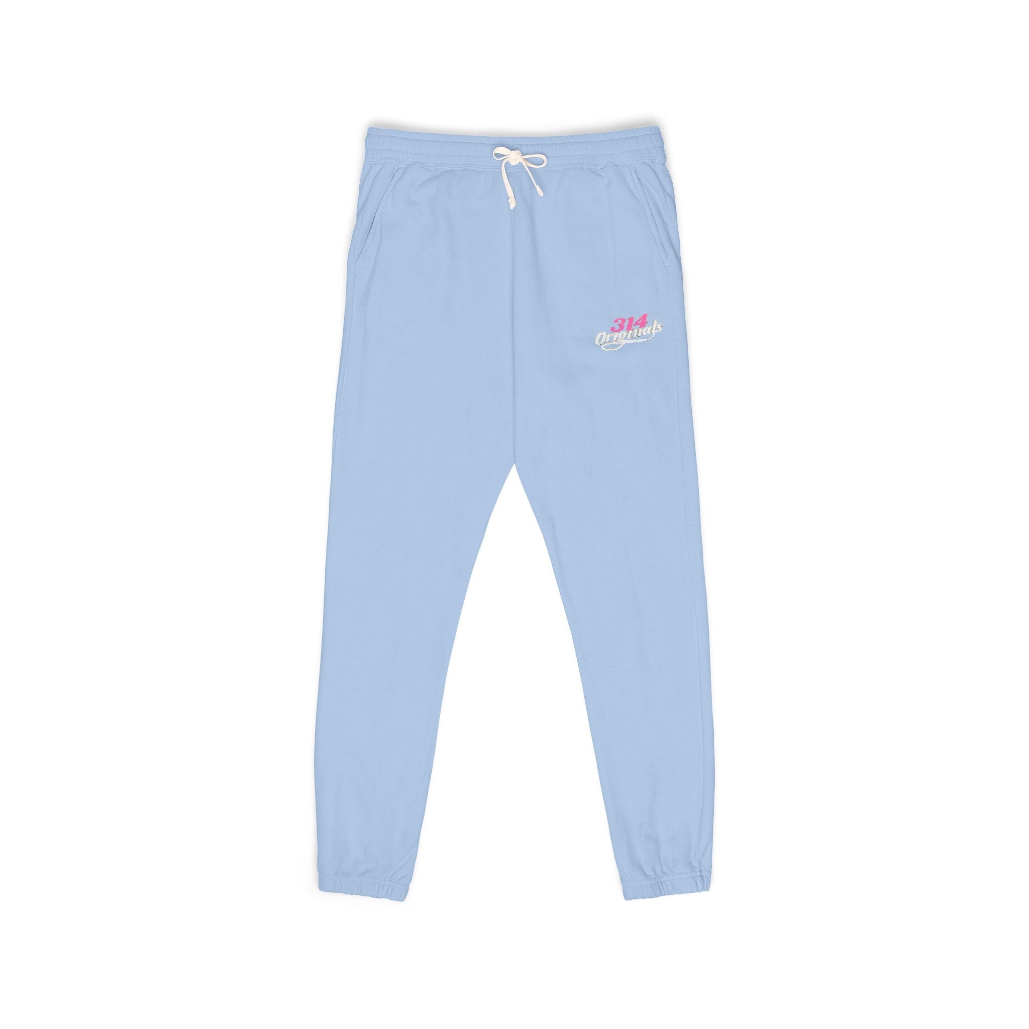 Embroidered Fleece Sweatpants — Soft Garment-Dyed Lounge Joggers - 314 Originals