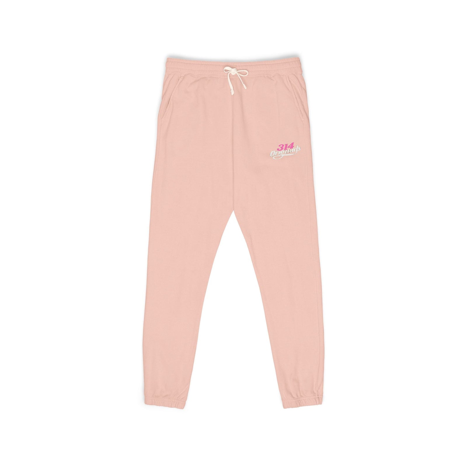 Embroidered Fleece Sweatpants — Soft Garment-Dyed Lounge Joggers - 314 Originals