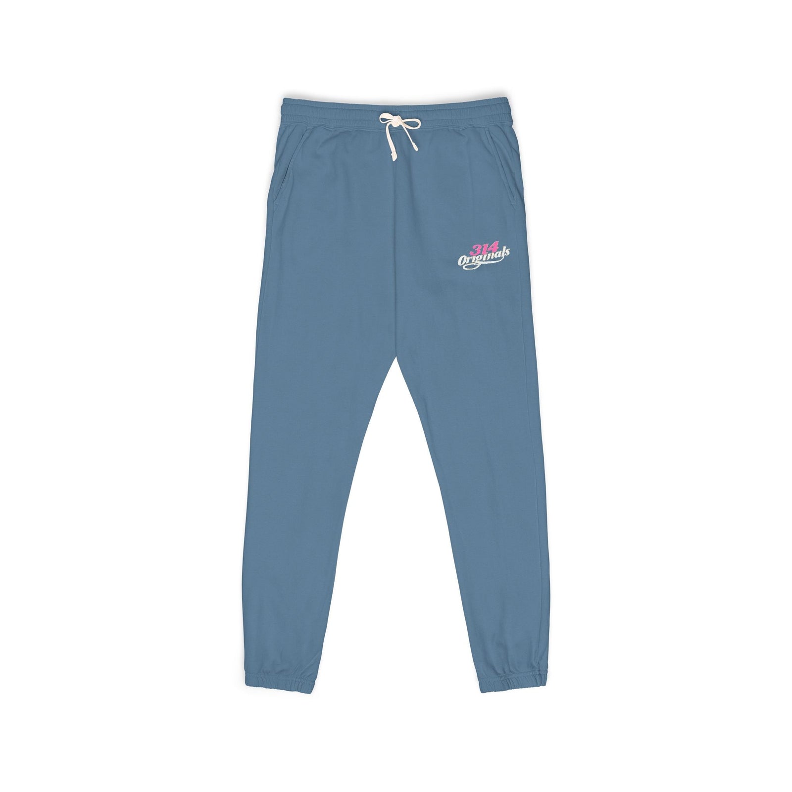 Embroidered Fleece Sweatpants — Soft Garment-Dyed Lounge Joggers - 314 Originals