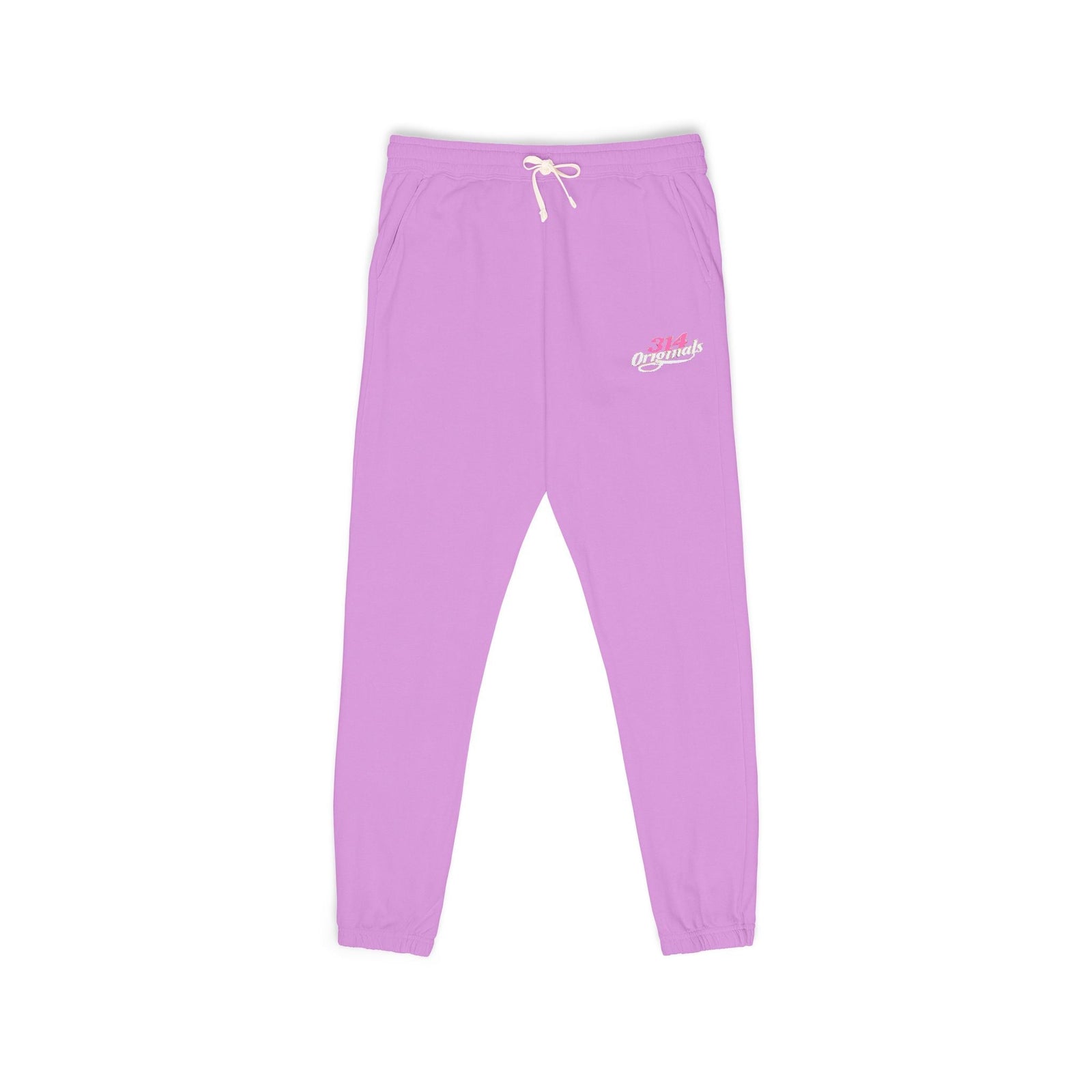 Embroidered Fleece Sweatpants — Soft Garment-Dyed Lounge Joggers - 314 Originals