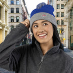 Embroidered Pom-Pom Knit Cap — '314 Originals' Beanie - 314 Originals