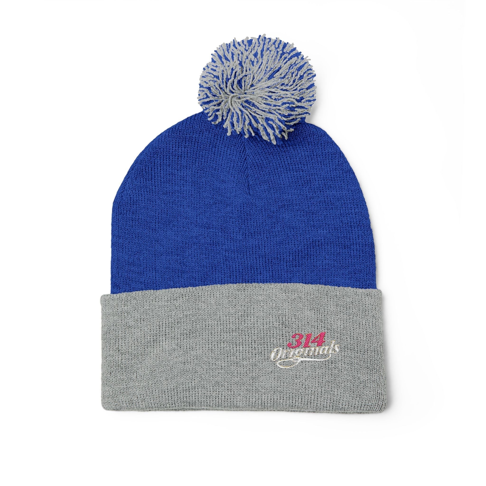 Embroidered Pom-Pom Knit Cap — '314 Originals' Beanie - 314 Originals