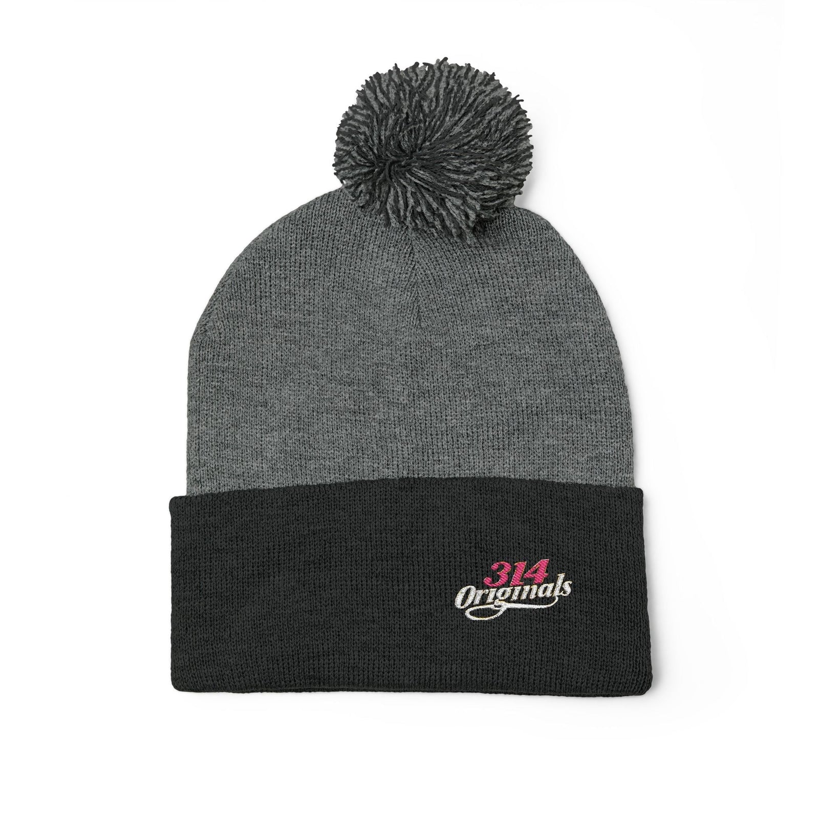 Embroidered Pom-Pom Knit Cap — '314 Originals' Beanie - 314 Originals