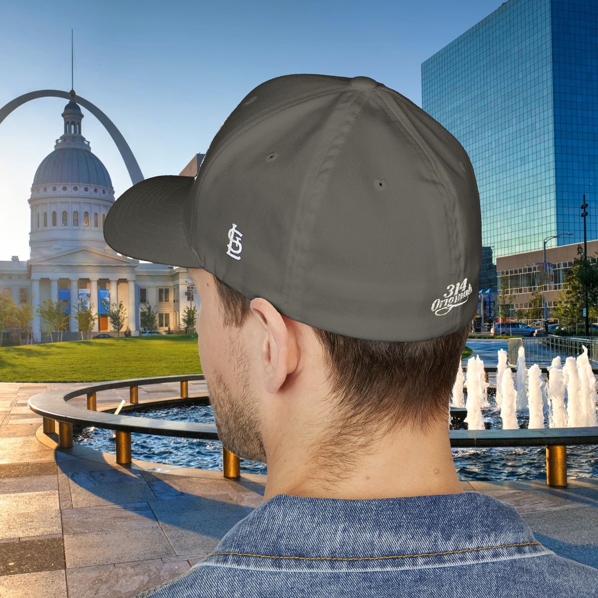 Embroidered "St. Louis" Closed-Back Structured Cap — Baseball Hat with 314 Retro Logo - 314 Originals