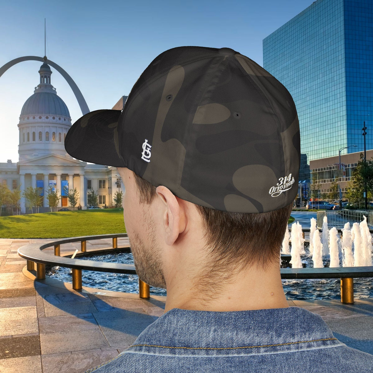 Embroidered "St. Louis" Closed-Back Structured Cap — Baseball Hat with 314 Retro Logo - 314 Originals