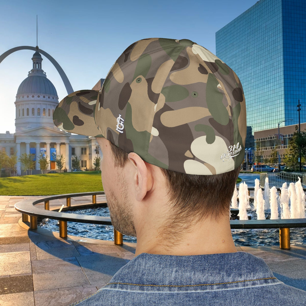 Embroidered "St. Louis" Closed-Back Structured Cap — Baseball Hat with 314 Retro Logo - 314 Originals