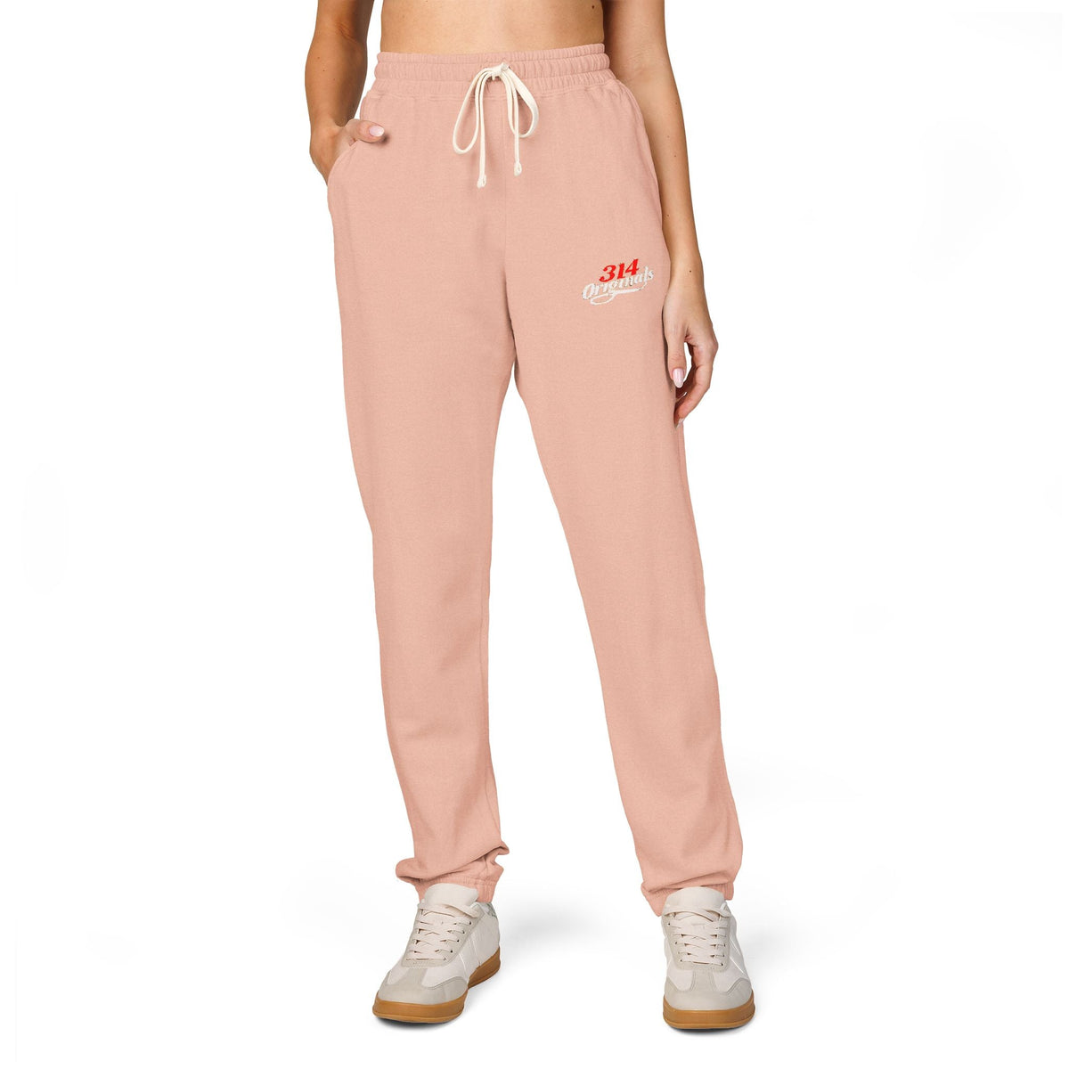 Fleece Sweatpants with Retro Script Chest Logo - 314 Originals
