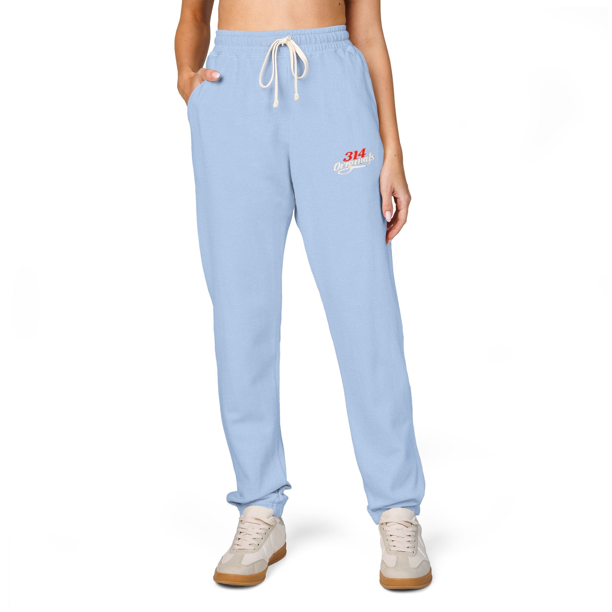 Fleece Sweatpants with Retro Script Chest Logo - 314 Originals