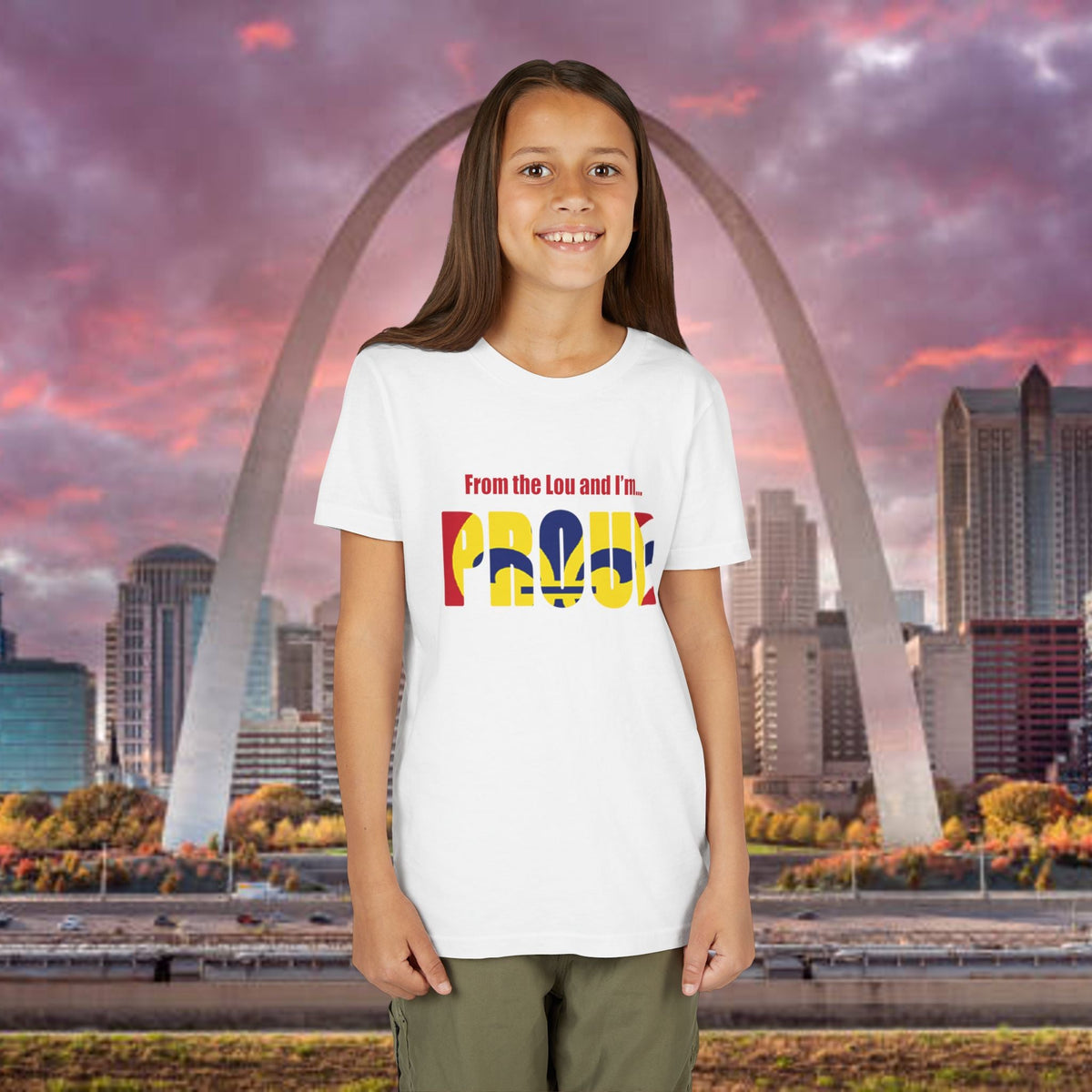 "From the Lou and I'm... Proud" St. Louis Flag Kids Shirt - 314 Originals
