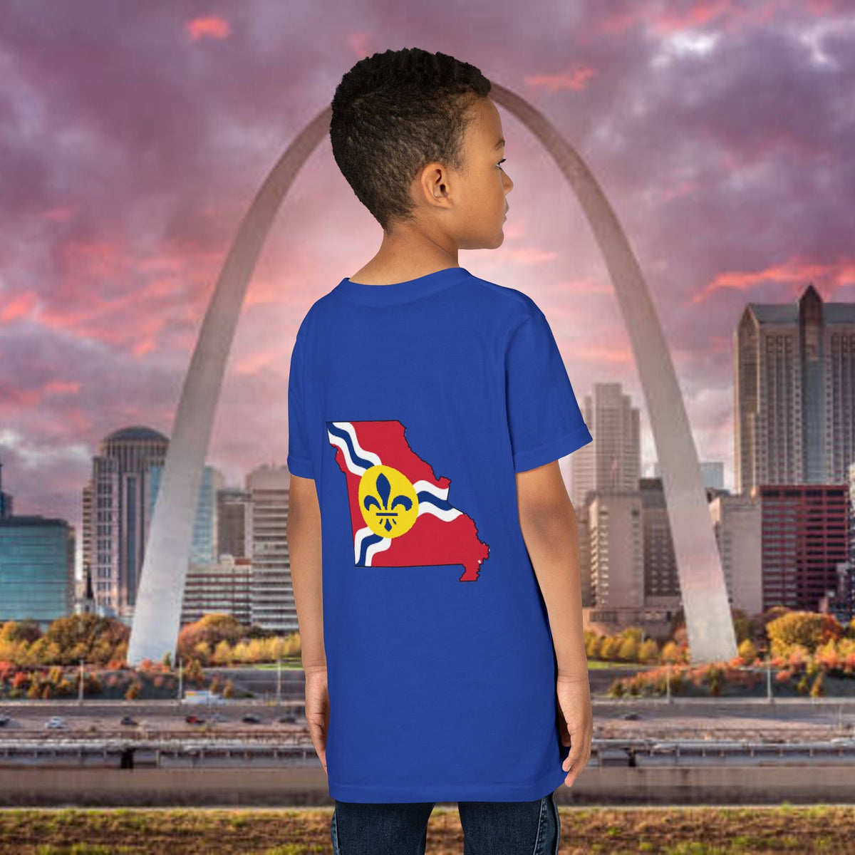 "From the Lou and I'm... Proud" St. Louis Flag Kids Shirt - 314 Originals