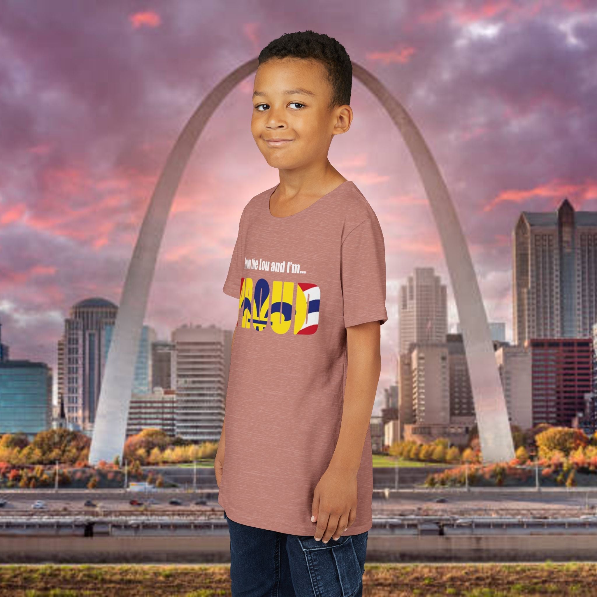 "From the Lou and I'm... Proud" St. Louis Flag Kids Shirt - 314 Originals