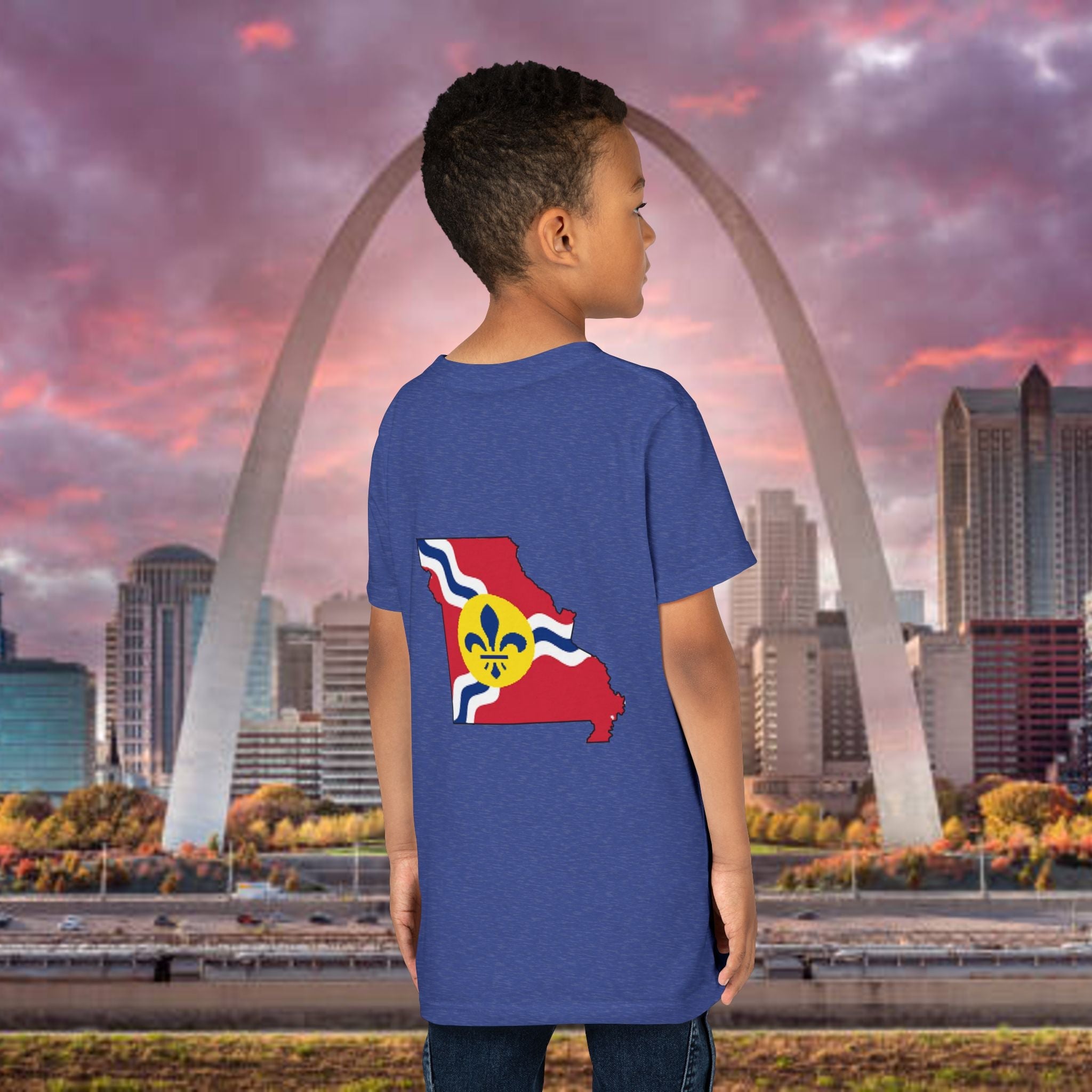 "From the Lou and I'm... Proud" St. Louis Flag Kids Shirt - 314 Originals