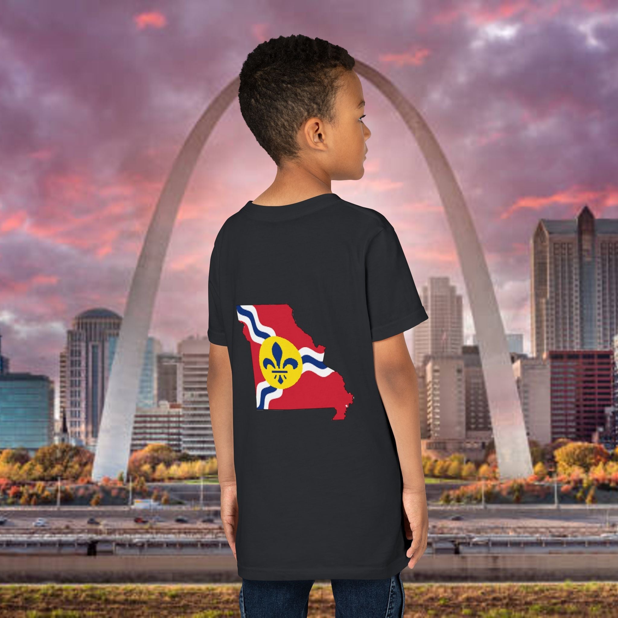 "From the Lou and I'm... Proud" St. Louis Flag Kids Shirt - 314 Originals