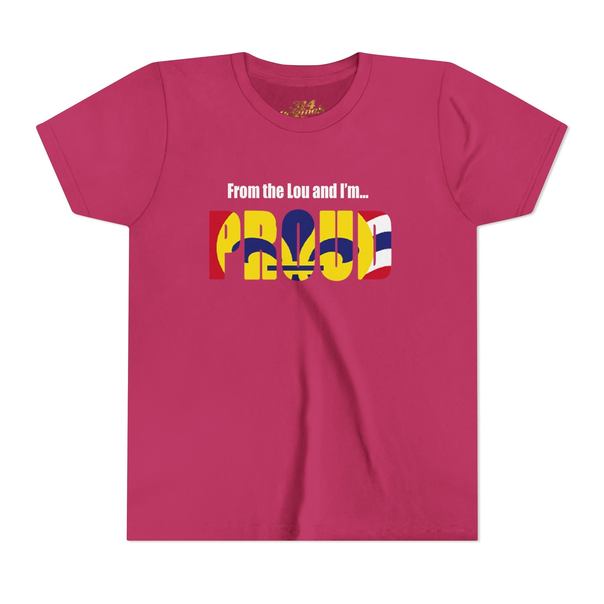 "From the Lou and I'm... Proud" St. Louis Flag Kids Shirt - 314 Originals