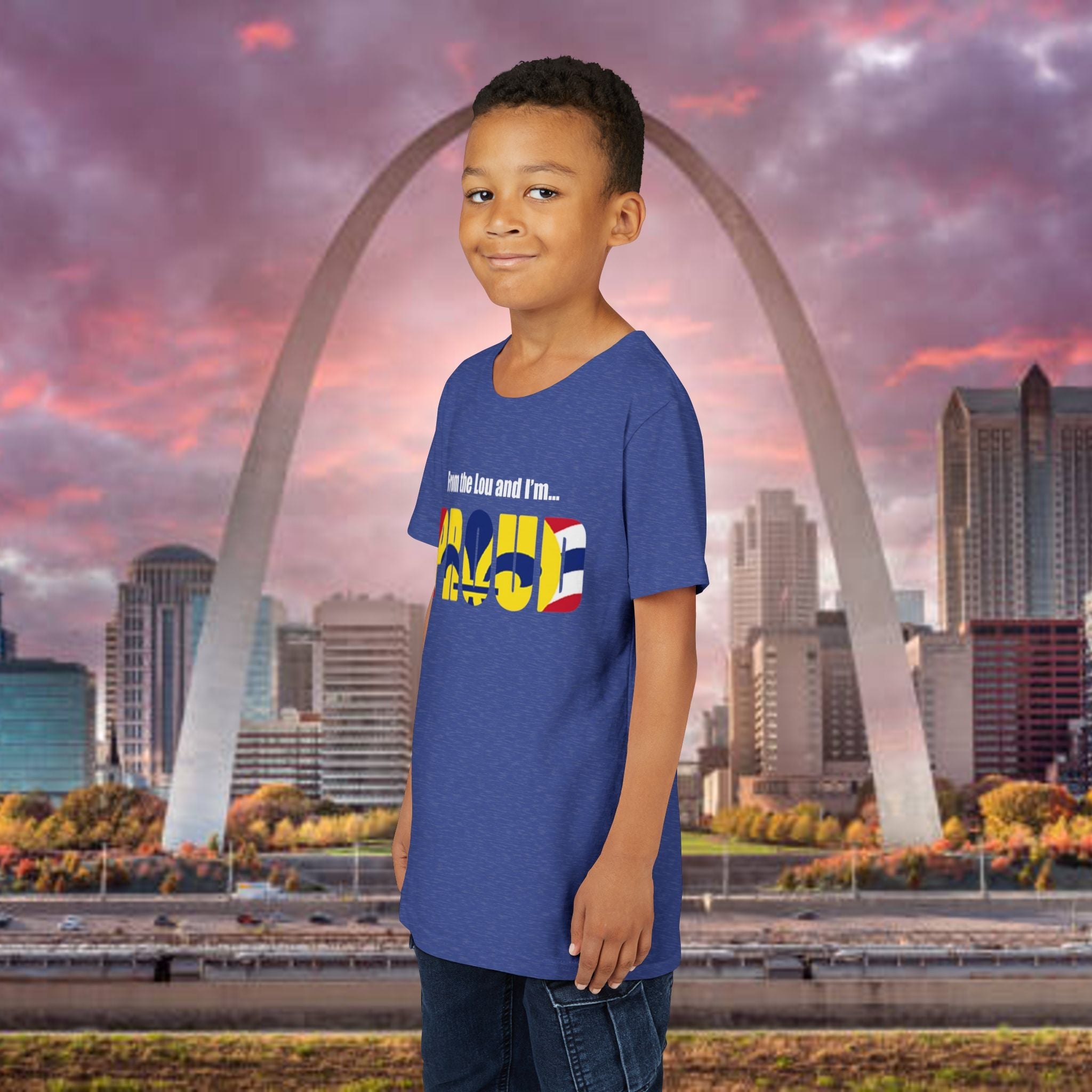 "From the Lou and I'm... Proud" St. Louis Flag Kids Shirt - 314 Originals