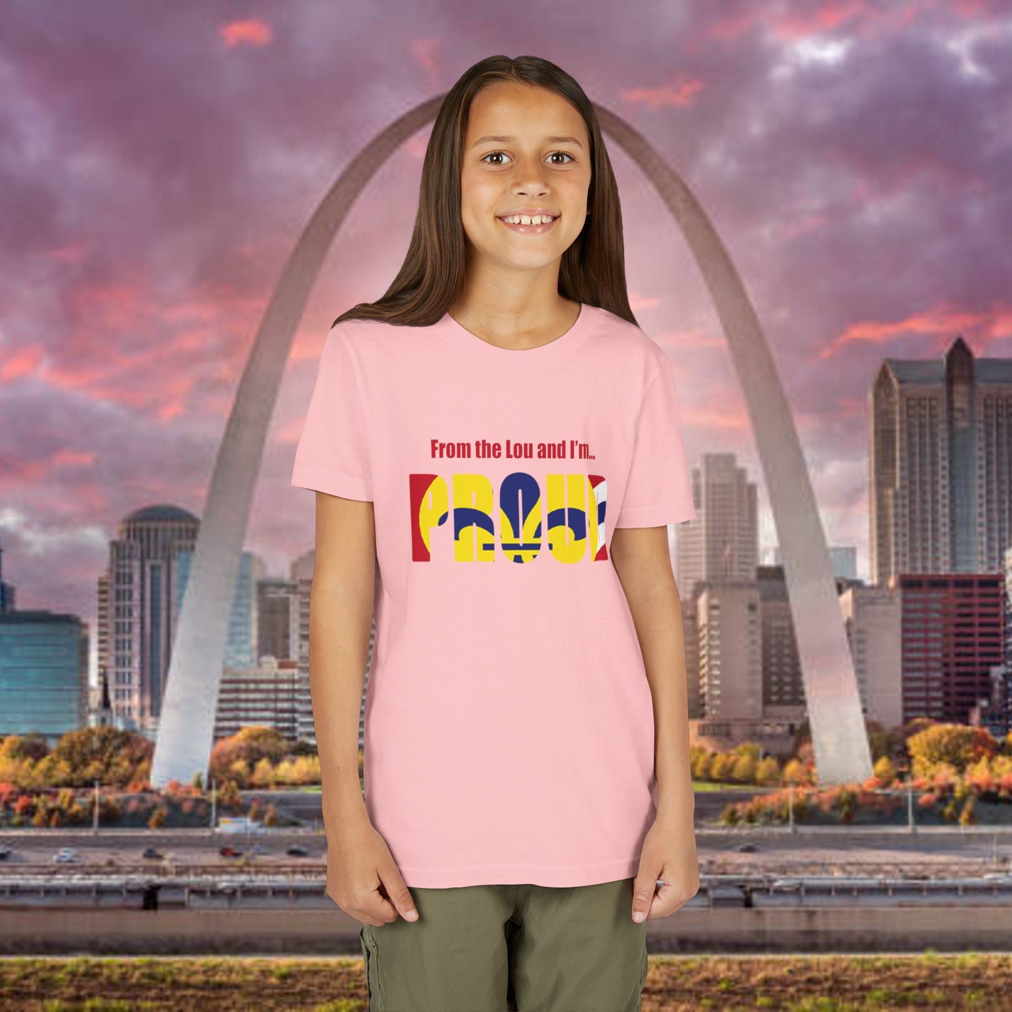 "From the Lou and I'm... Proud" St. Louis Flag Kids Shirt - 314 Originals