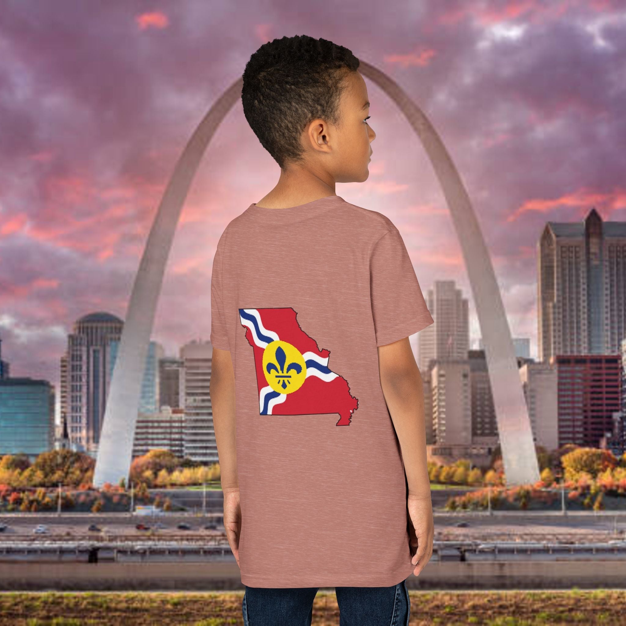 "From the Lou and I'm... Proud" St. Louis Flag Kids Shirt - 314 Originals