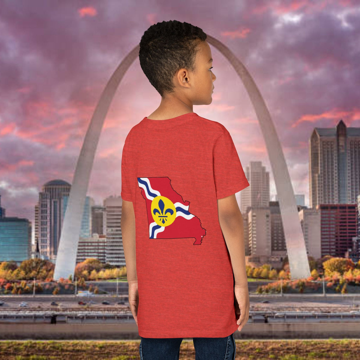 "From the Lou and I'm... Proud" St. Louis Flag Kids Shirt - 314 Originals