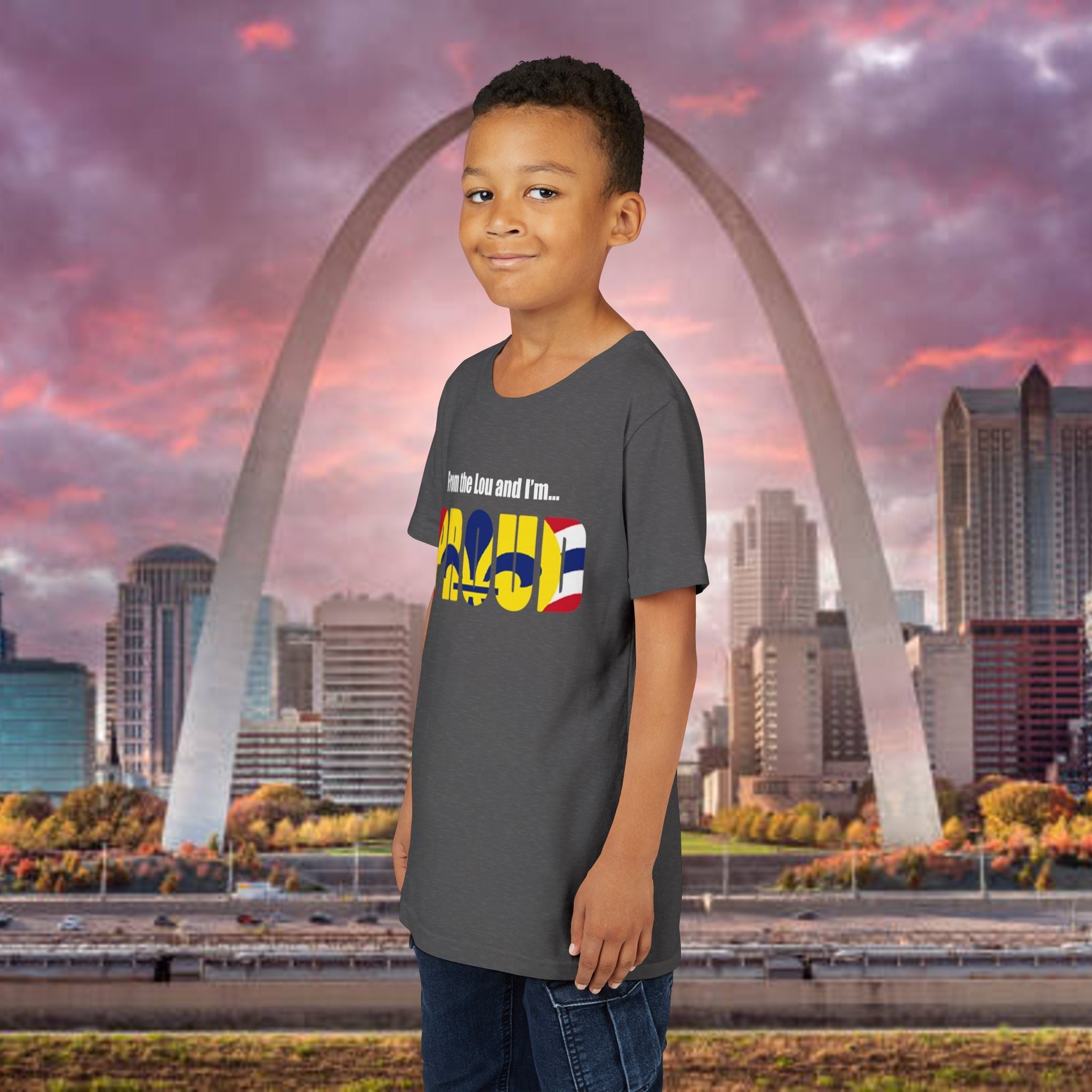 "From the Lou and I'm... Proud" St. Louis Flag Kids Shirt - 314 Originals