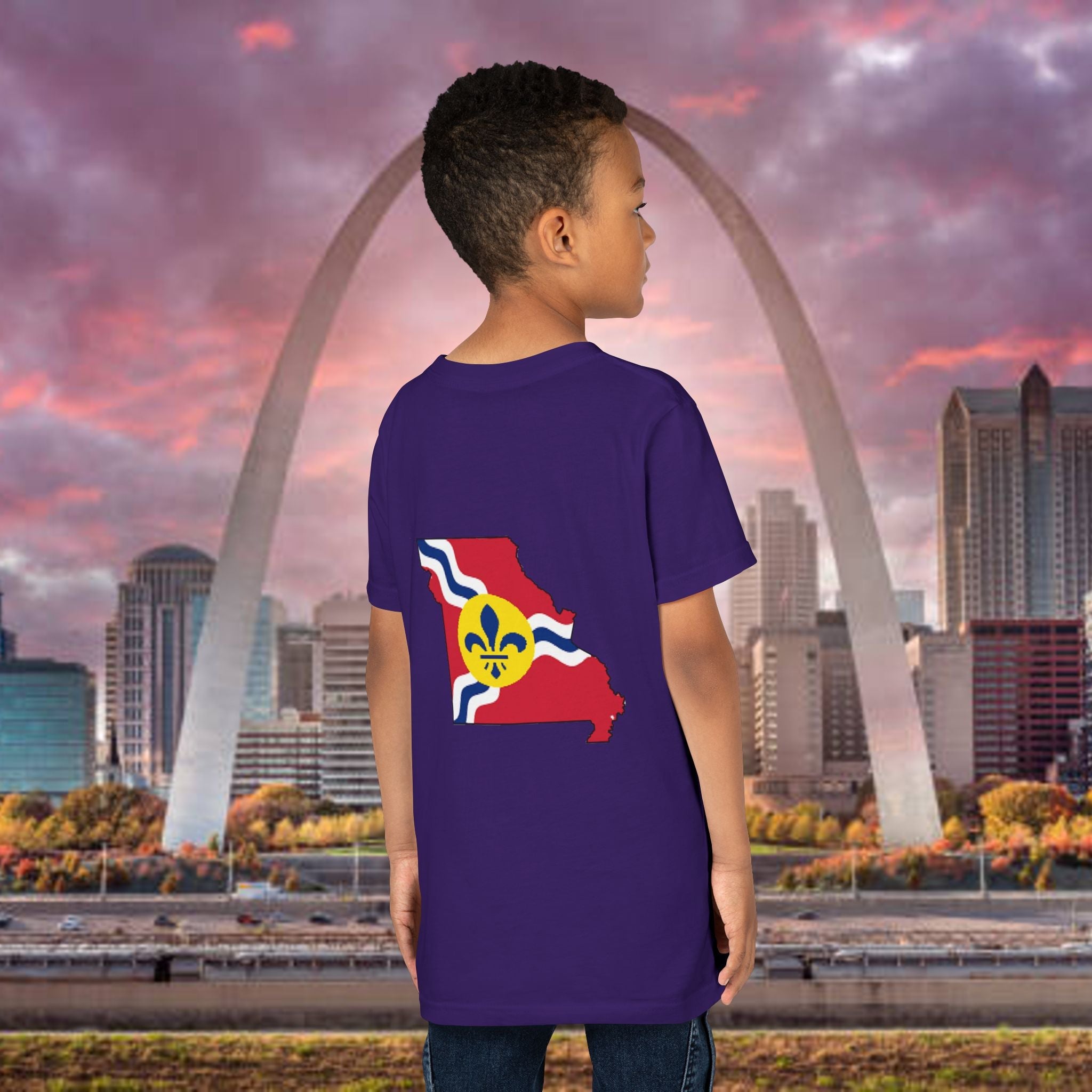 "From the Lou and I'm... Proud" St. Louis Flag Kids Shirt - 314 Originals