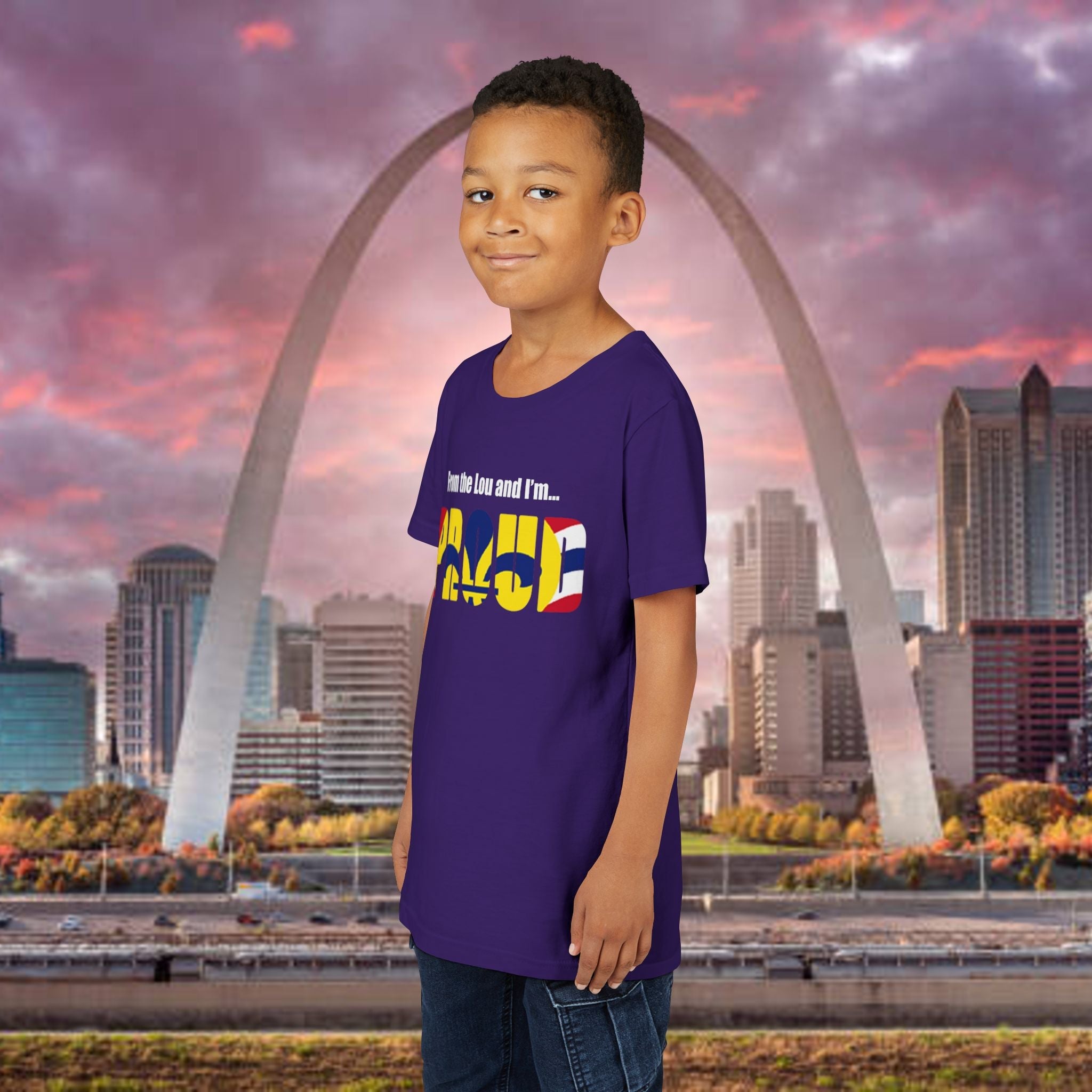 "From the Lou and I'm... Proud" St. Louis Flag Kids Shirt - 314 Originals