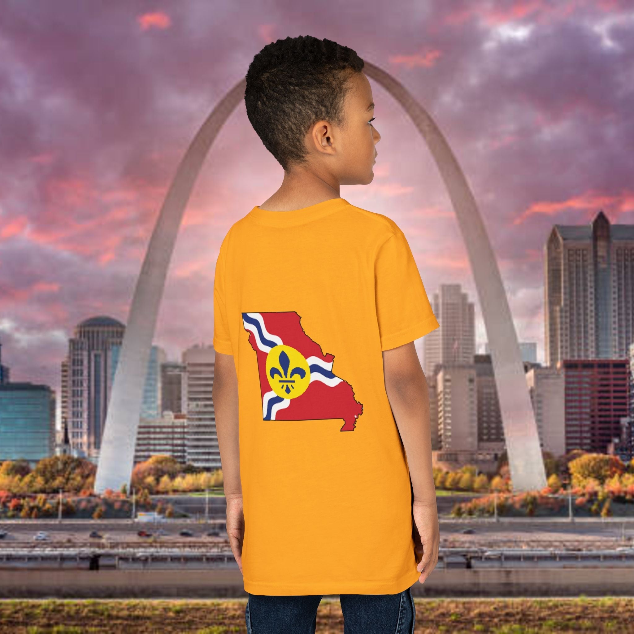 "From the Lou and I'm... Proud" St. Louis Flag Kids Shirt - 314 Originals