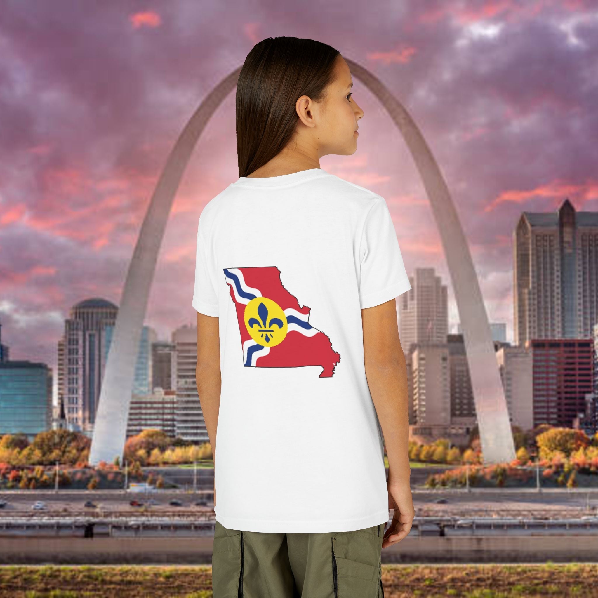 "From the Lou and I'm... Proud" St. Louis Flag Kids Shirt - 314 Originals