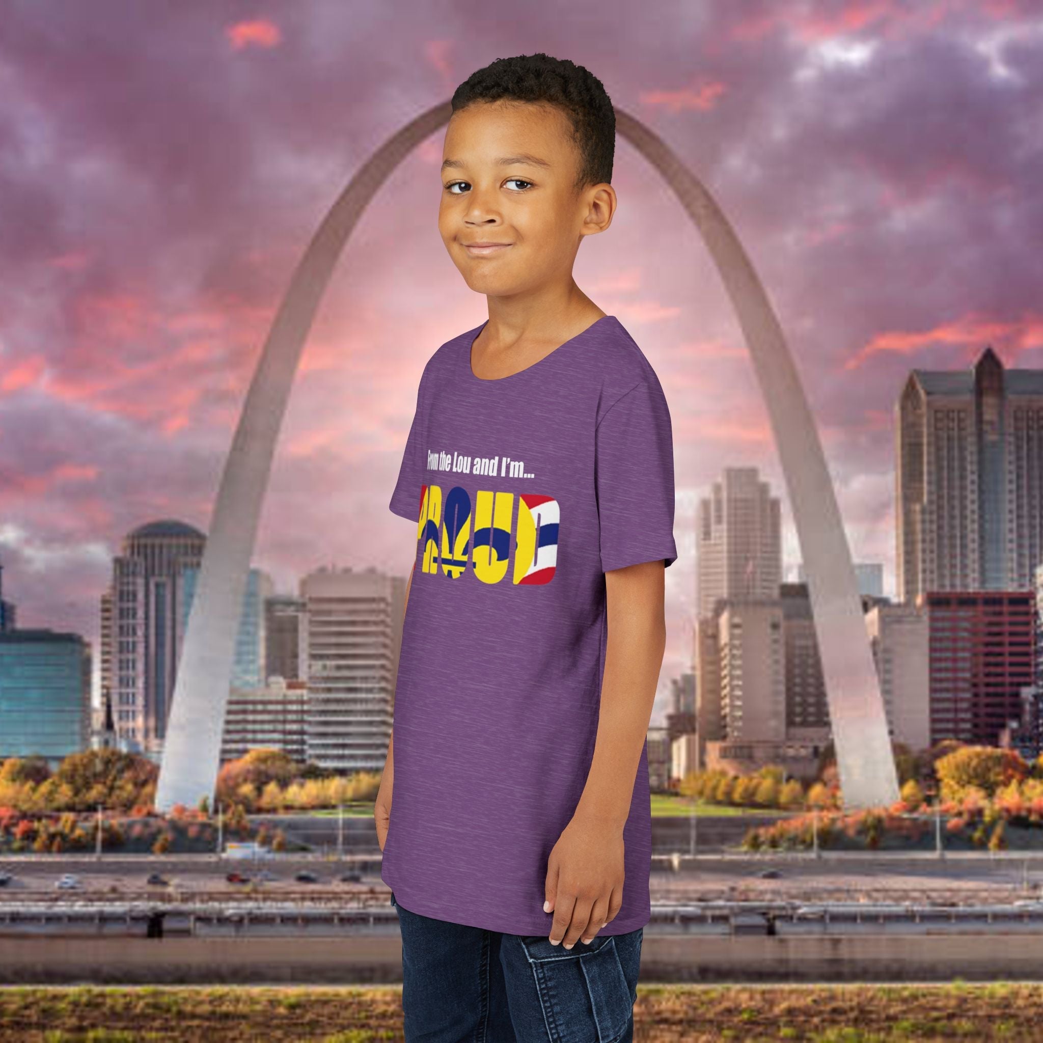 "From the Lou and I'm... Proud" St. Louis Flag Kids Shirt - 314 Originals