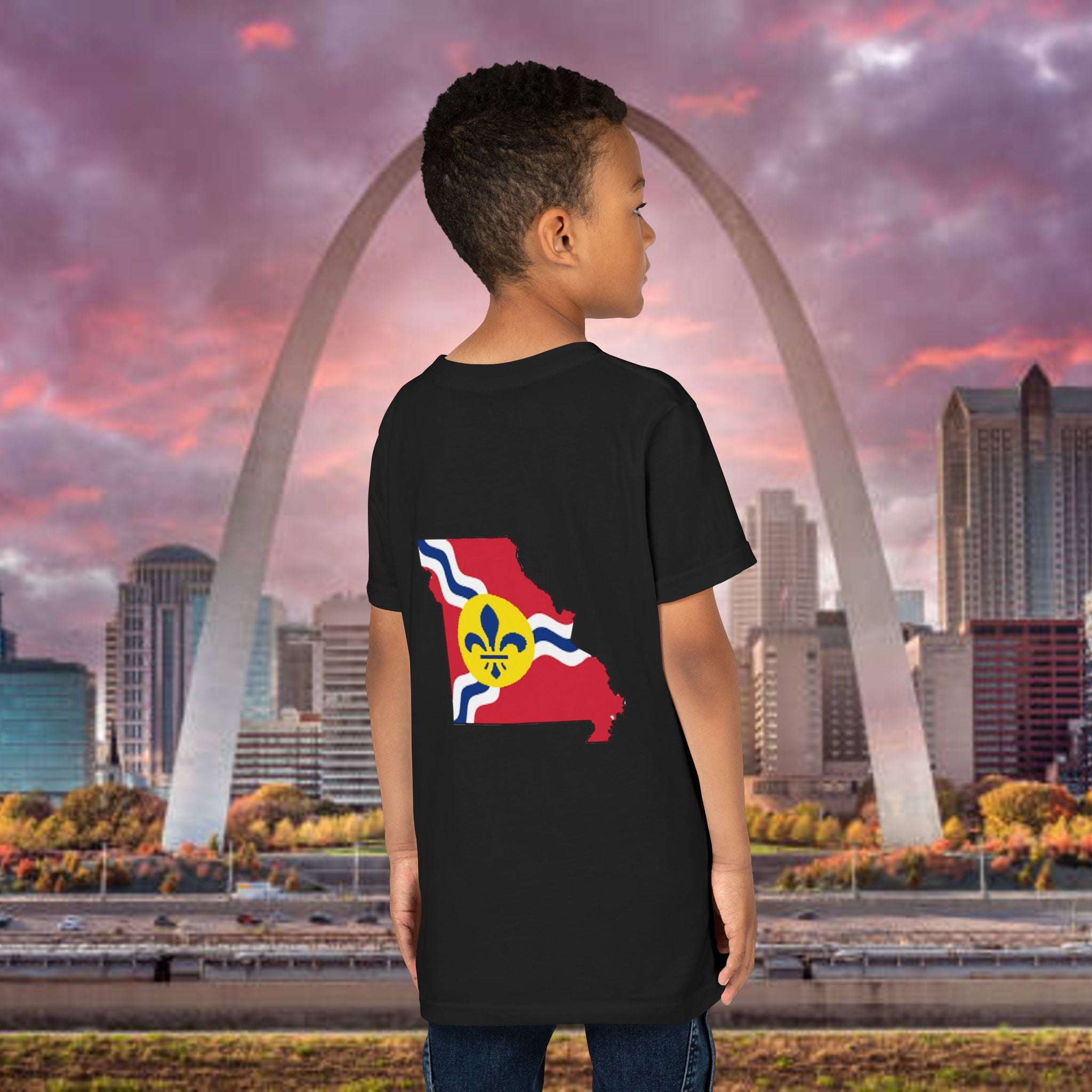 "From the Lou and I'm... Proud" St. Louis Flag Kids Shirt - 314 Originals