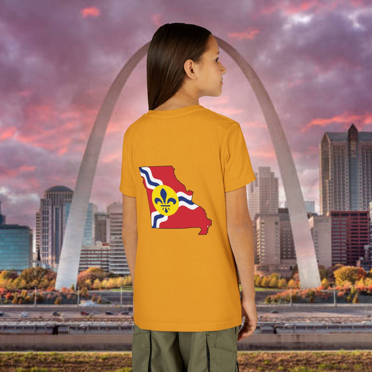 "From the Lou and I'm... Proud" St. Louis Flag Kids Shirt - 314 Originals