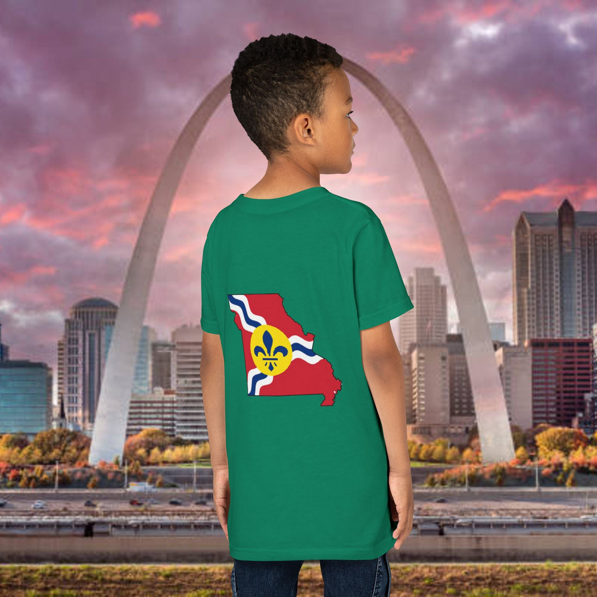 "From the Lou and I'm... Proud" St. Louis Flag Kids Shirt - 314 Originals