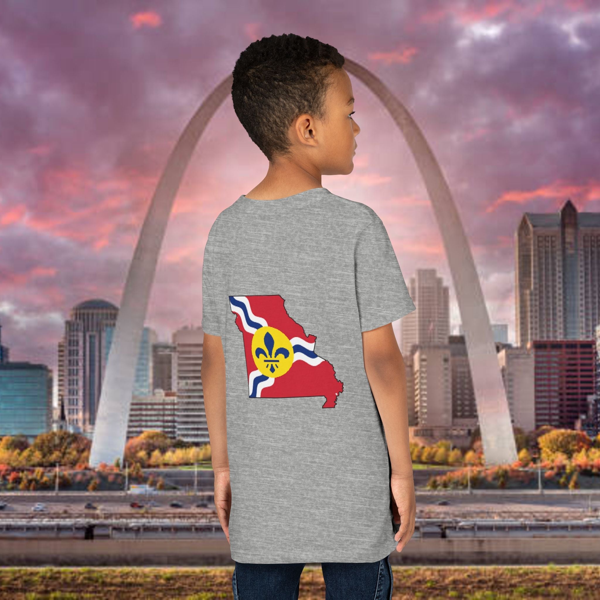 "From the Lou and I'm... Proud" St. Louis Flag Kids Shirt - 314 Originals
