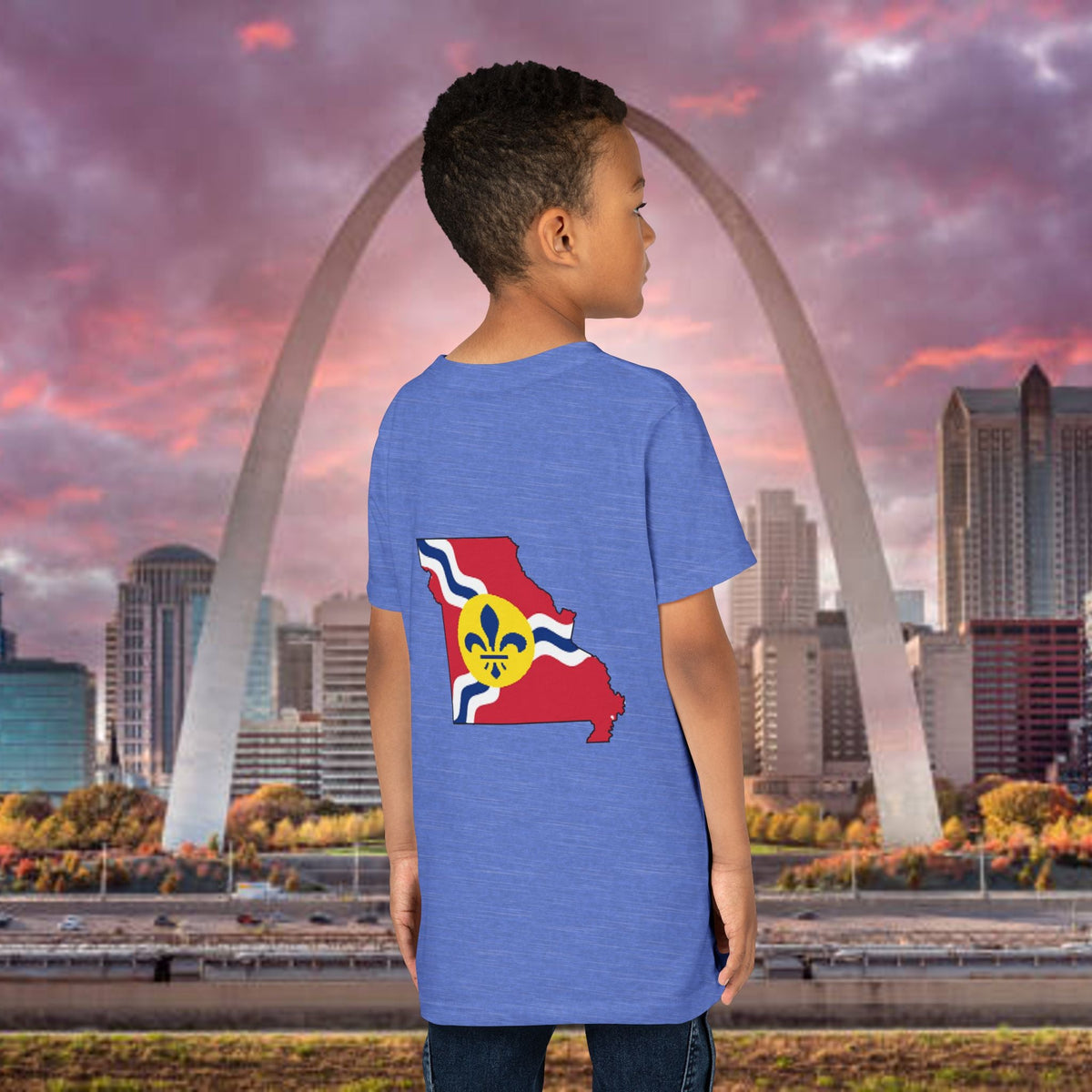 "From the Lou and I'm... Proud" St. Louis Flag Kids Shirt - 314 Originals