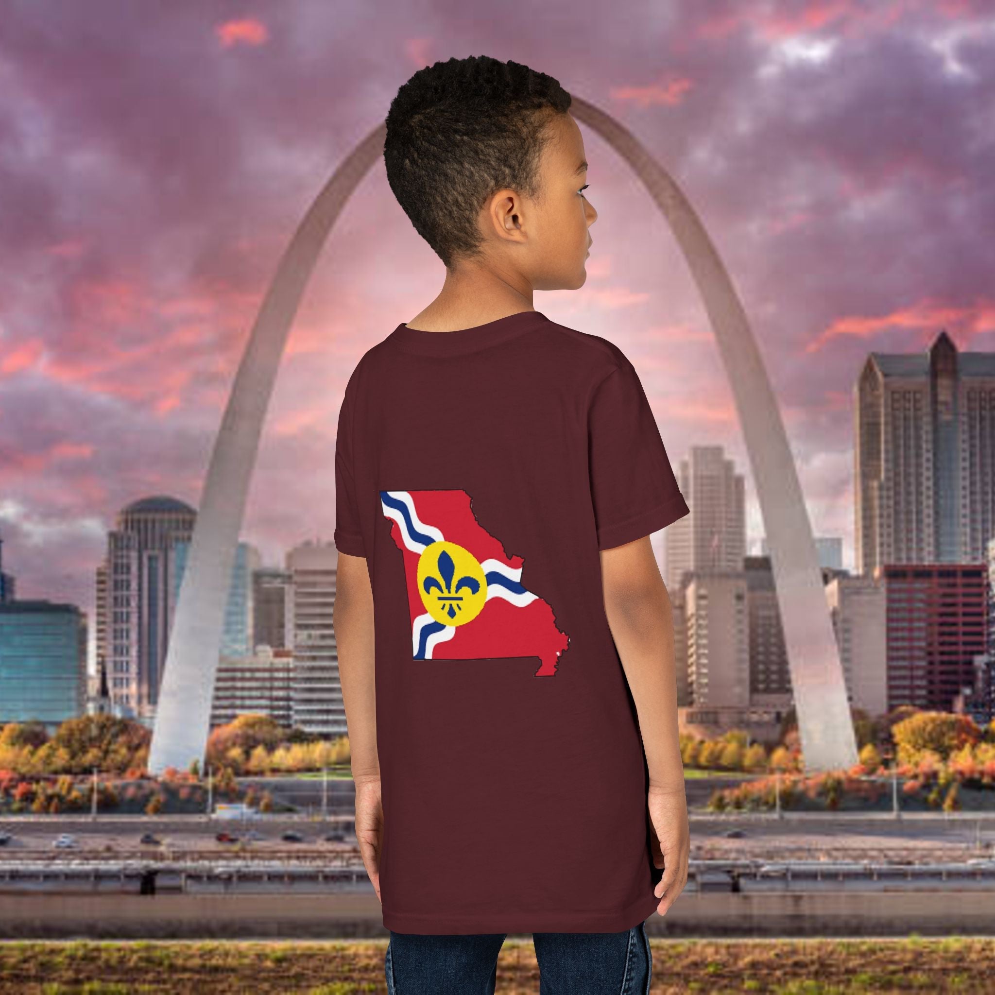 "From the Lou and I'm... Proud" St. Louis Flag Kids Shirt - 314 Originals