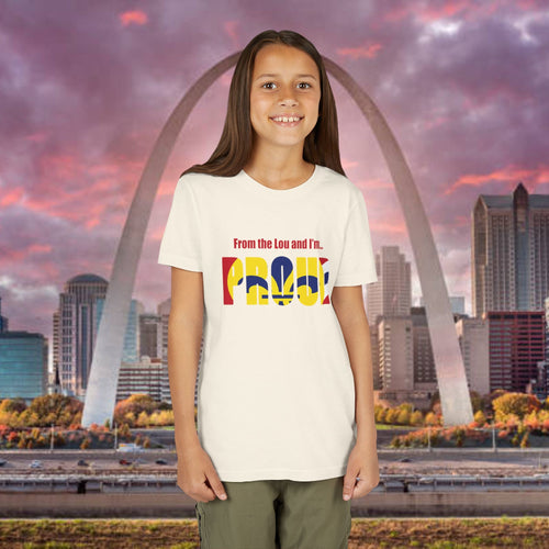"From the Lou and I'm... Proud" St. Louis Flag Kids Shirt - 314 Originals