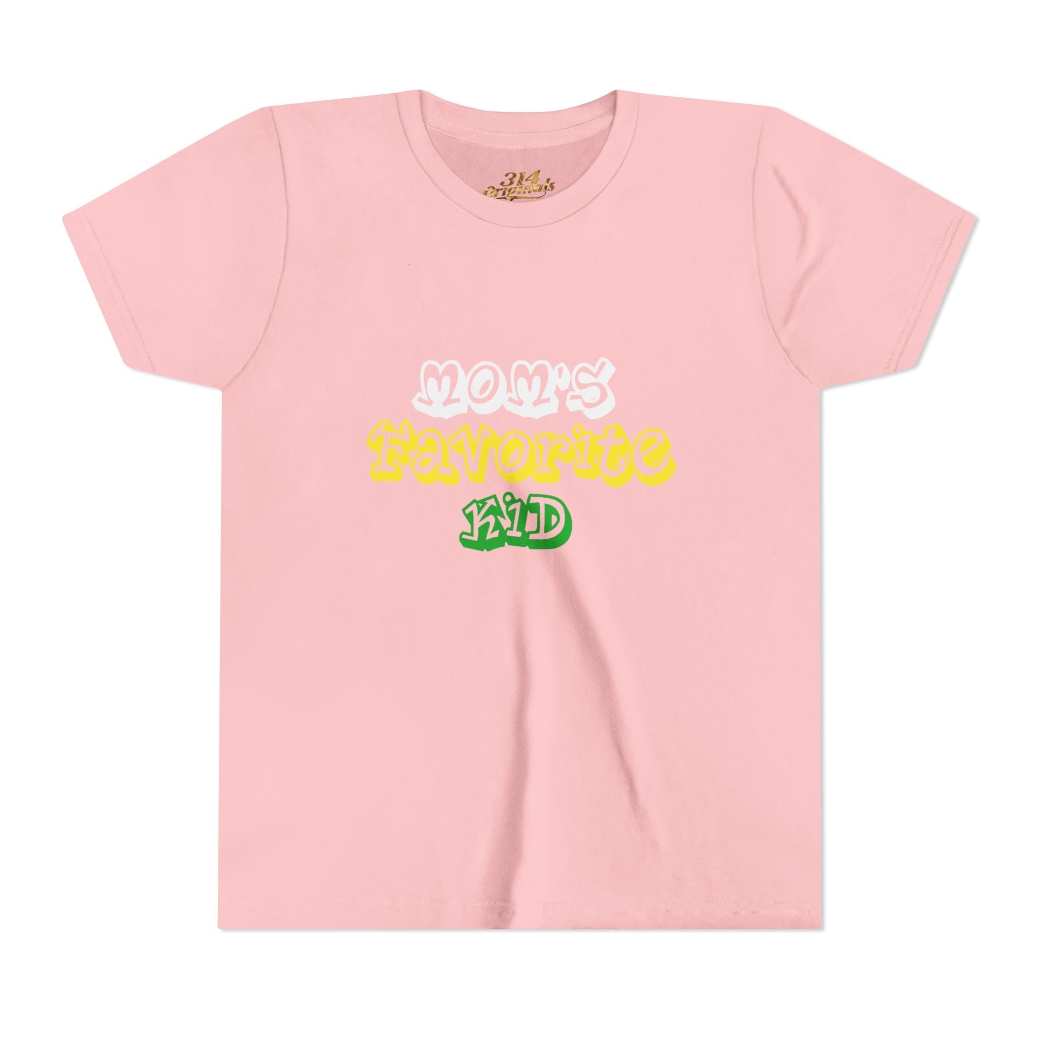 Girl's "Favorite Kid" Retro Yellow & Green Graphic T-Shirt - 314 Originals