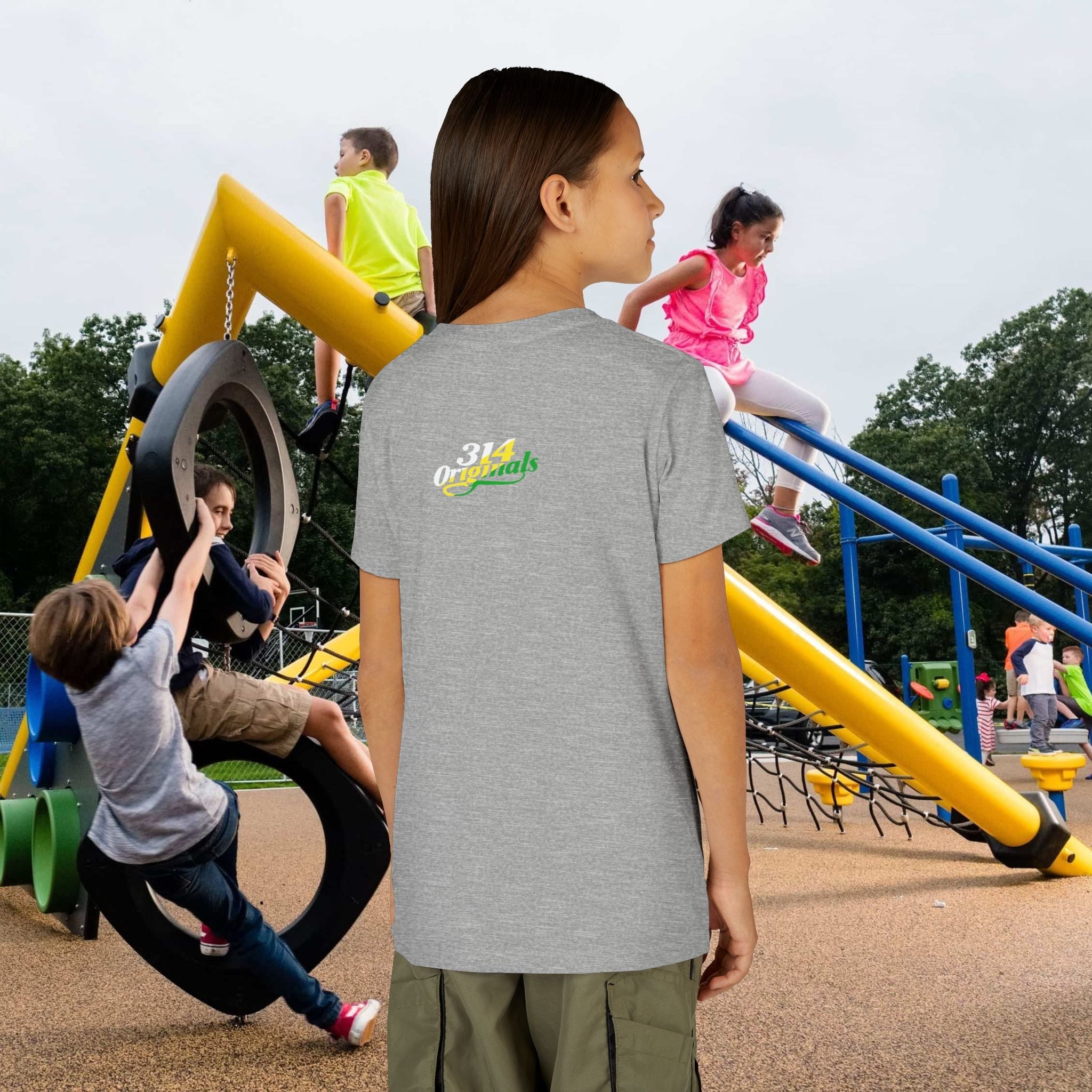 Girl's "Favorite Kid" Retro Yellow & Green Graphic T-Shirt - 314 Originals