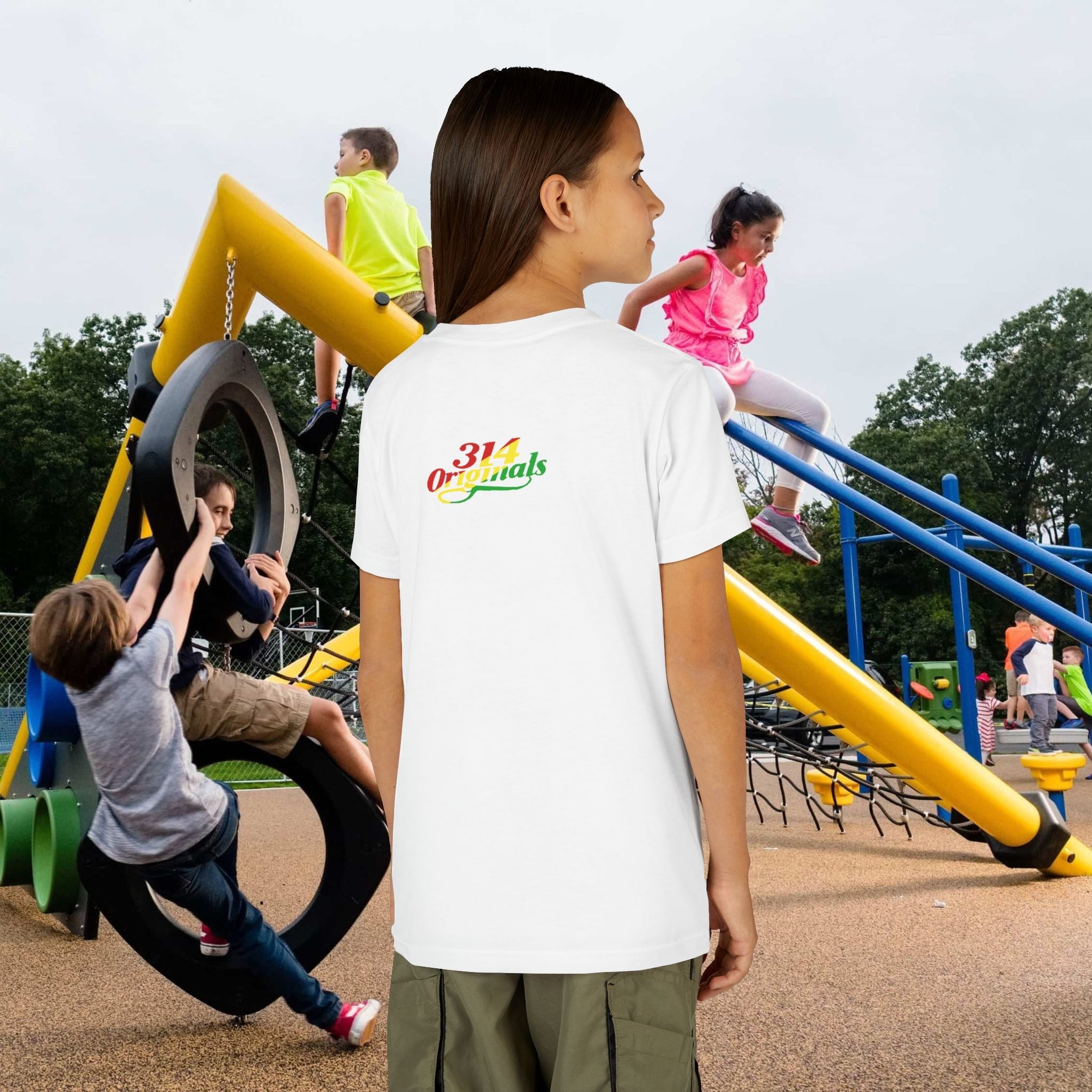 Girl's "Favorite Kid" Retro Yellow & Green Graphic T-Shirt - 314 Originals