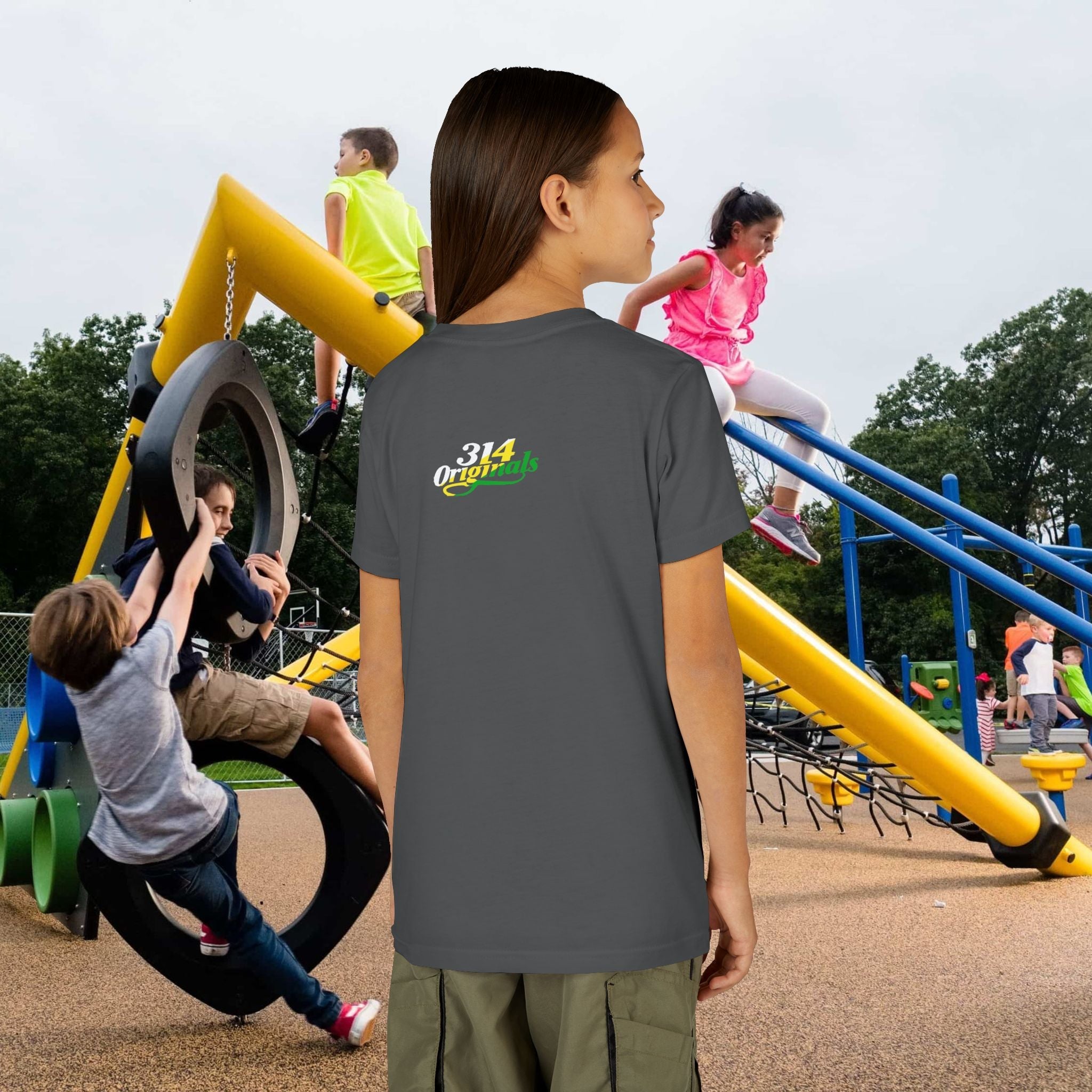 Girl's "Favorite Kid" Retro Yellow & Green Graphic T-Shirt - 314 Originals