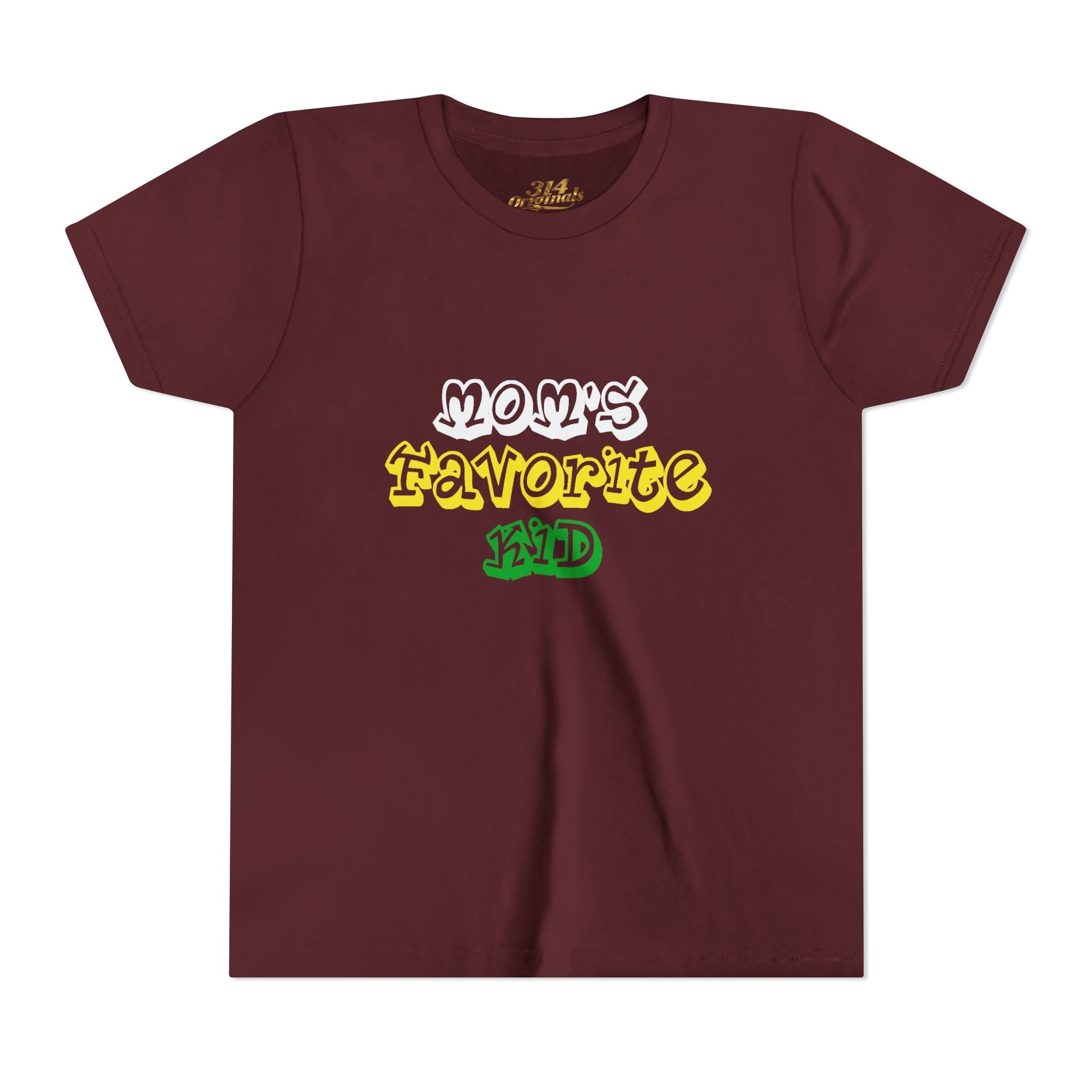 Girl's "Favorite Kid" Retro Yellow & Green Graphic T-Shirt - 314 Originals