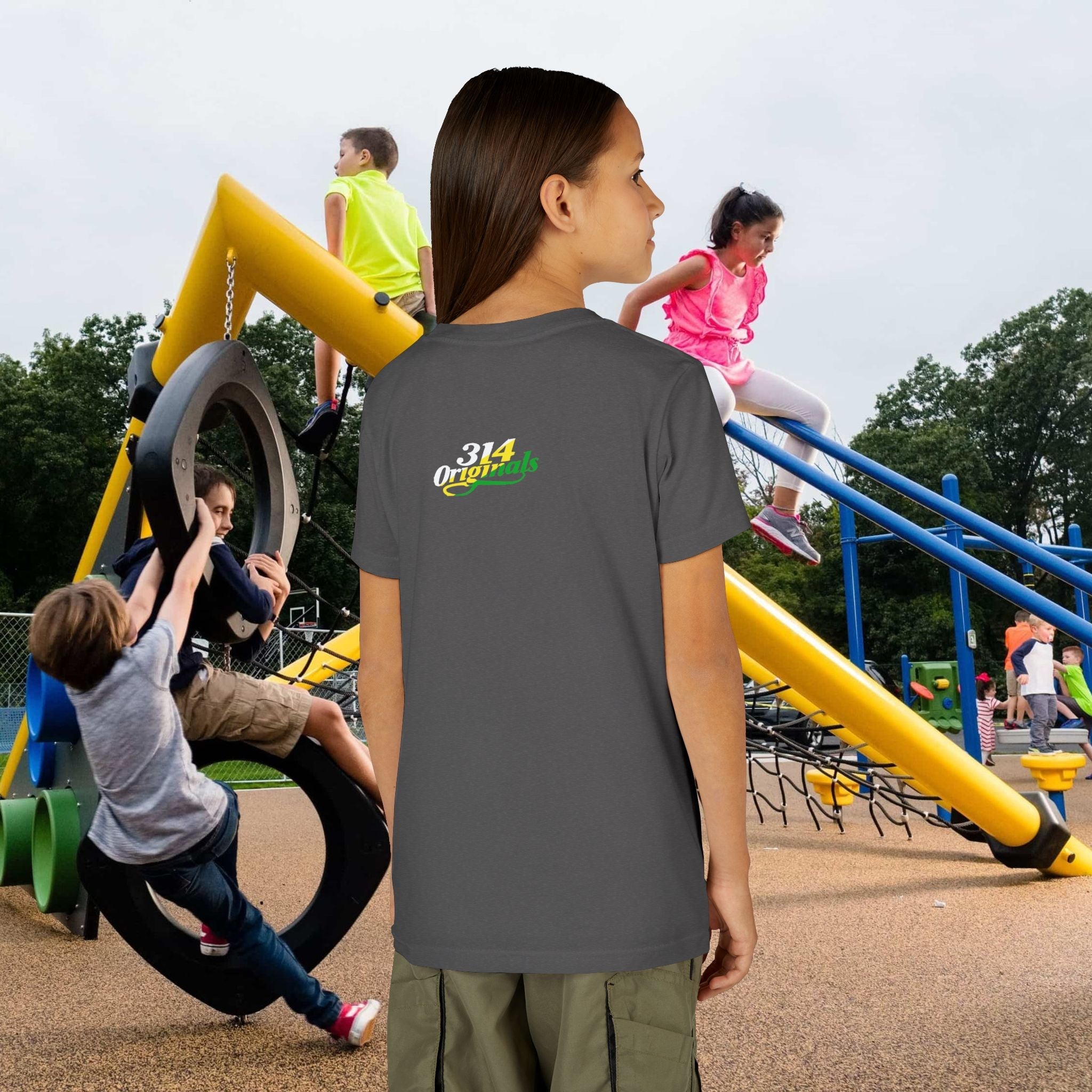 Girl's "Favorite Kid" Retro Yellow & Green Graphic T-Shirt - 314 Originals